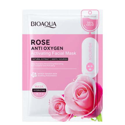 Mascarilla en  Velo Rosas Bioaqua