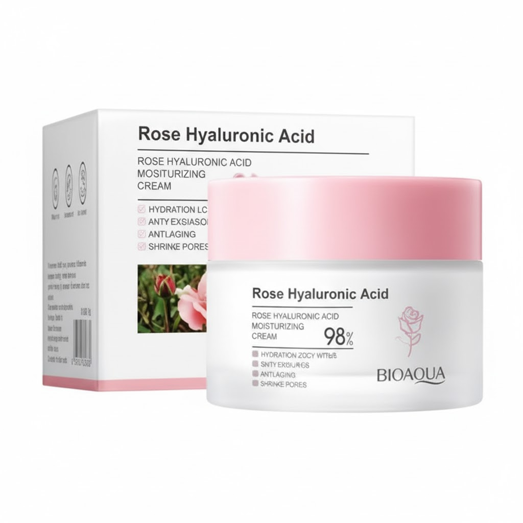 694234974613 CREMA ACIDO HIALURONICO ROSAS BIOAQUA * 50G - Imagen 1